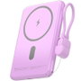 Leotec Power Bank Inalámbrico 5000mAh 20W LEPOWW20W5P Púrpura